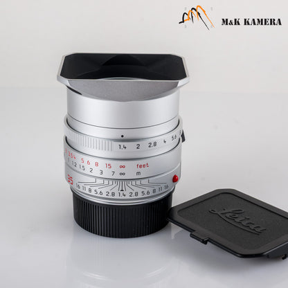 Leica Summilux-M 35mm/F1.4 ASPH/ FLE Silver Lens Germany 11675 #11813