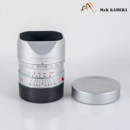 Leica Summarit-M 35mm/F2.4 ASPH Silver Lens Germany 11679 #88976