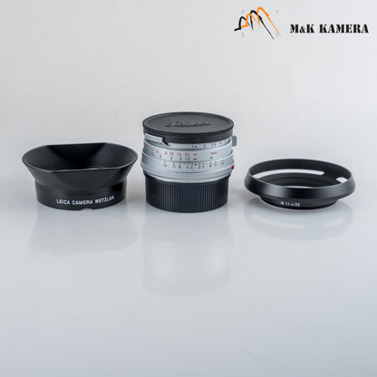Leica Summilux-M 35mm/F1.4 E46 Steel Rim 2022 Silver Lens Germany 11301 #23998