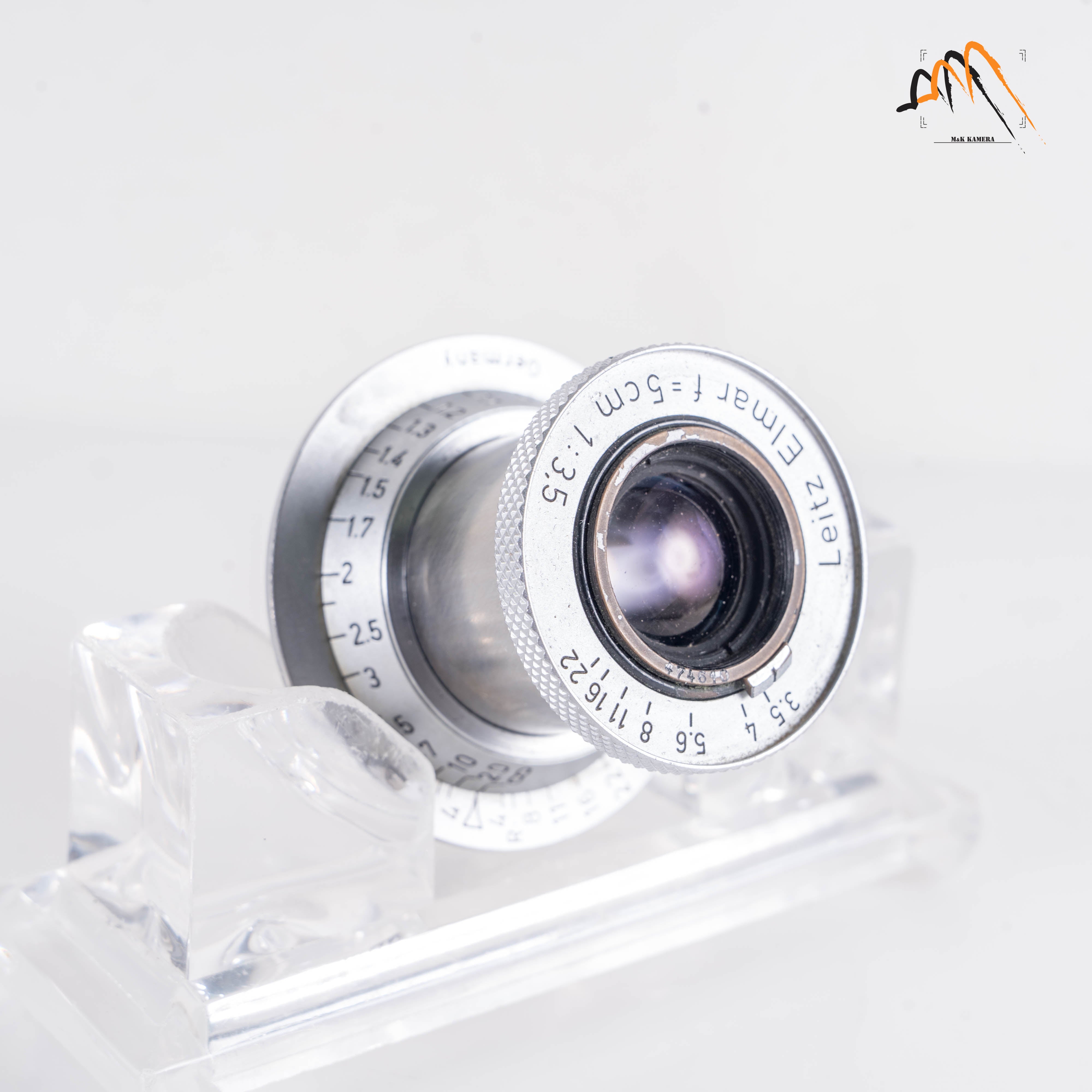 LEITZ Leica Elmar L39 50mm/F3.5 Red Scale Lens Yr.1938 LTM Germany