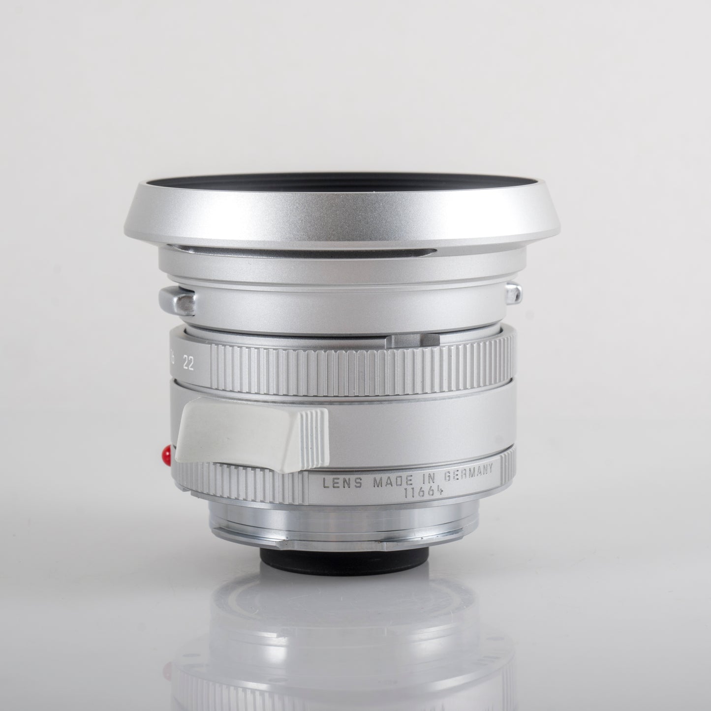 Leica Elmarit-M 28mm/F2.8 E39 Asph 11664 Silver Lens Yr.2009 Germany 11664 #88689
