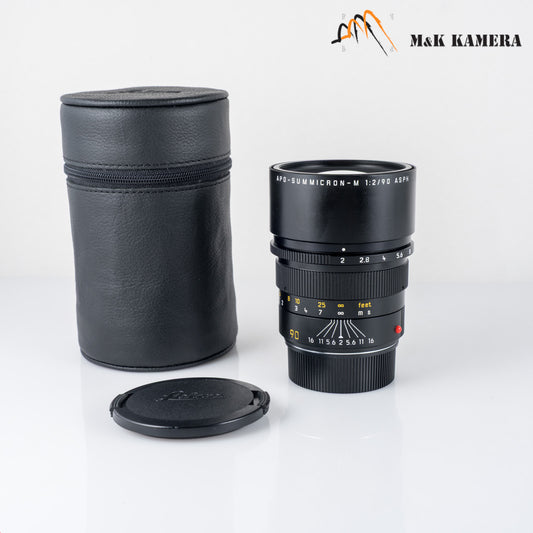 Leica APO-Summicron-M 90mm/F2.0 ASPH 11884 Black Lens Yr.1999 Germany 11884 #88763