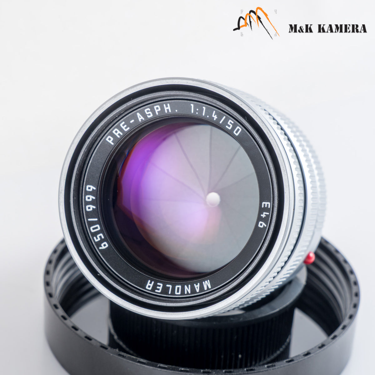 Mandler Brass Leica M mounted 50mm/F1.4 E46 Pre-Asph Lens China #88985