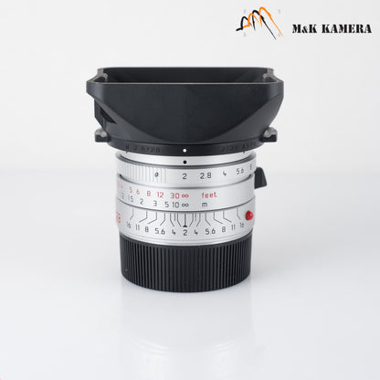 Leica Summicron-M 28mm/F2.0 ASPH/ Rare Silver Lens Yr.2008 Germany 11661 #88929