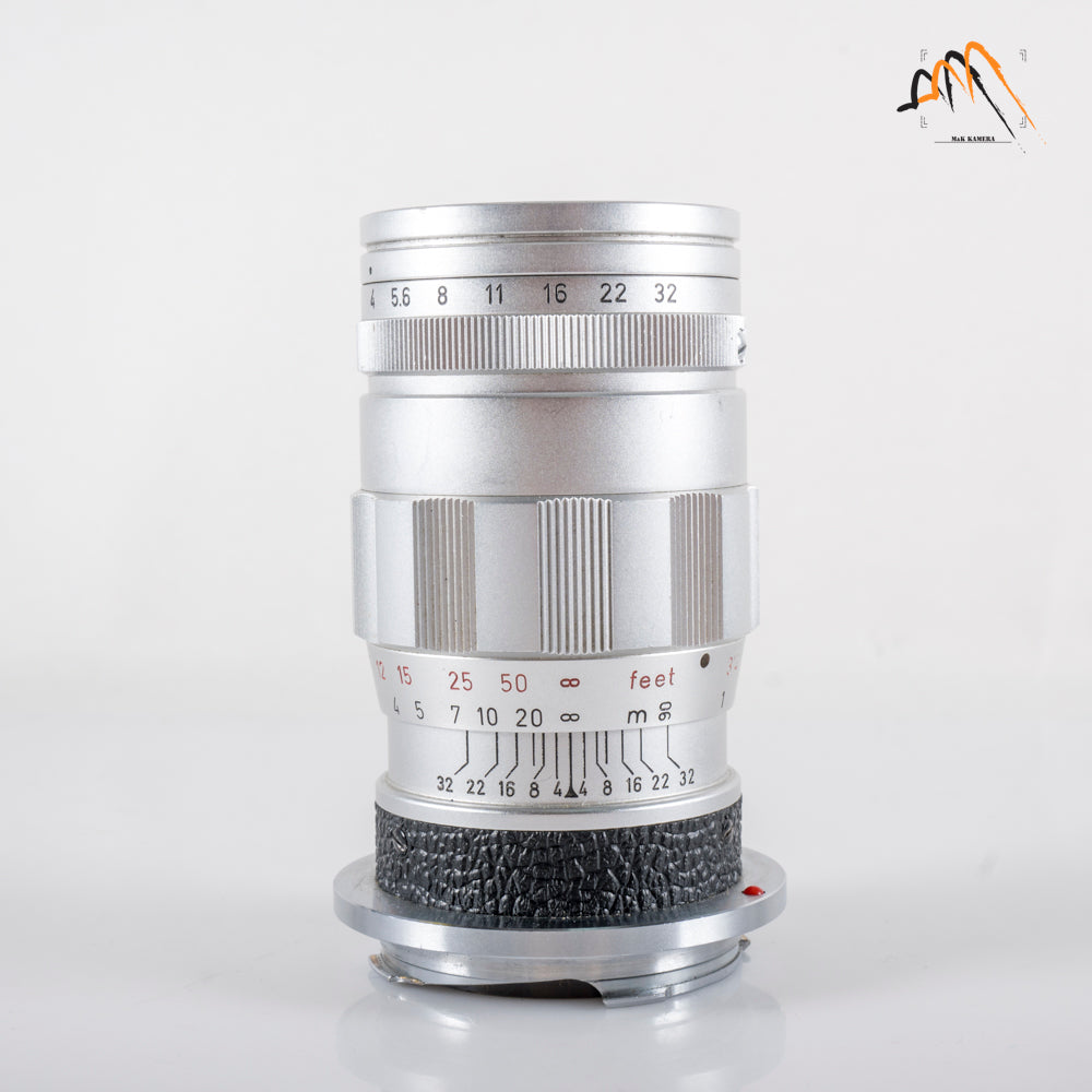LEITZ Leica Elmar L39 90mm/F4.0 Ver.II V2/ 3 Elements Silver Lens