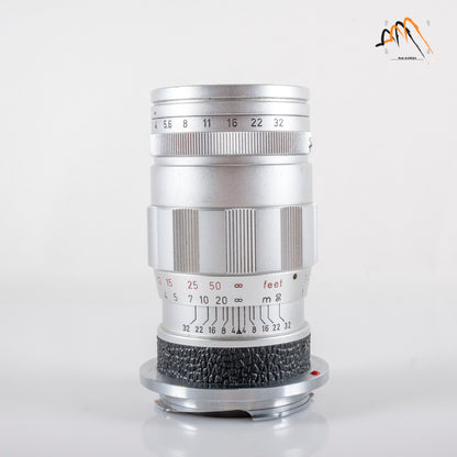 LEITZ Leica Elmar L39 90mm/F4.0 Ver.II V2/ 3 Elements Silver Lens Yr.1962 LTM Germany L39 #23733