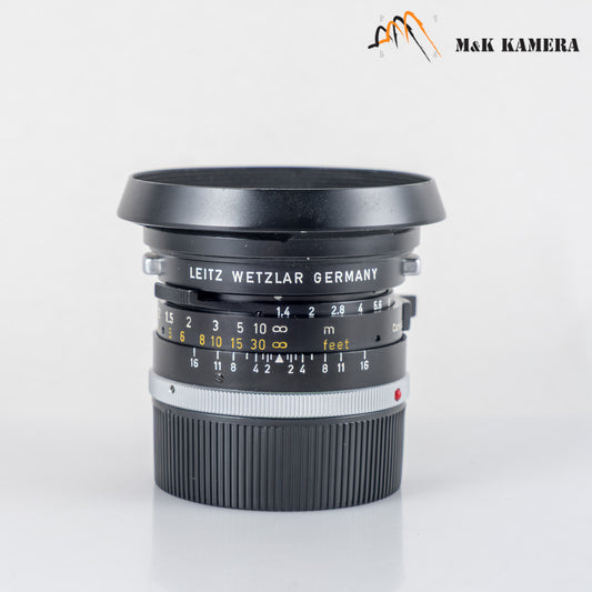 LEITZ Leica Summilux M 35mm/F1.4 Pre-Asph Black Lens Yr.1970 Canada #88930