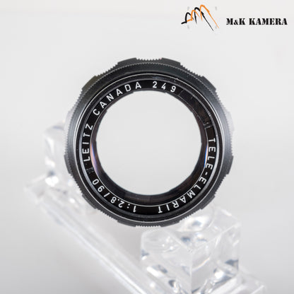 LEITZ Leica Tele-Elmarit M 90mm/F2.8 Ver.I V.1/ Fat Black Lens Yr.1971 Canada #11978