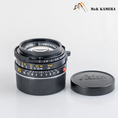 LEITZ Leica Summicron-M 35mm/F2.0 Ver.4 7 Elements Black Lens Yr.1984 Canada 11310 #88773