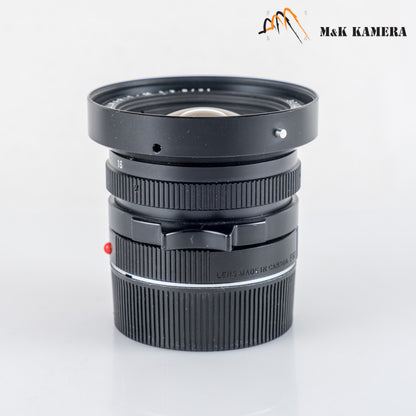 LEITZ Leica Elmarit M 21mm/F2.8 E60 Pre-A Black Lens Yr.1982 Canada #23989