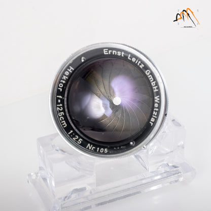 LEITZ Leica Hektor L39 125mm/F2.5 Visoflex lens Silver Lens Yr.1953 LTM Canada #11627