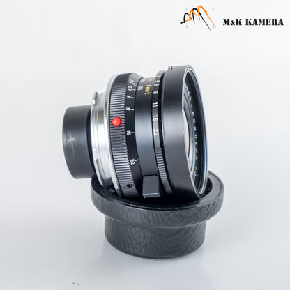 LEITZ Leica Super-Angulon M 21mm/F3.4 Ser.VII Black Lens Yr.1977 Germany #23898