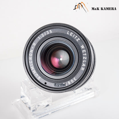 LEITZ Leica Summicron-R 35mm/F2.0 E55 Ver.II V.2 Black Lens Yr.1981 #12029