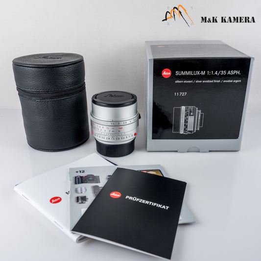 Leica Summilux-M 35mm/F1.4 E46 ASPH/ FLE II Silver Lens Germany 11727 #24029