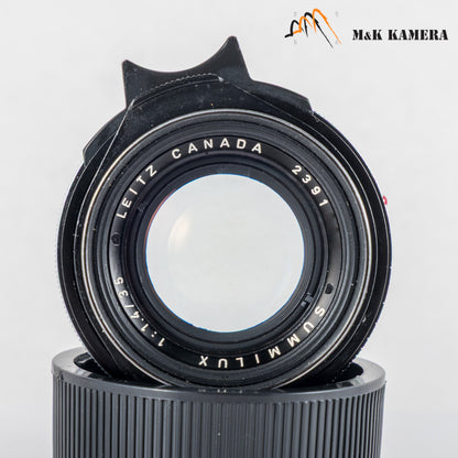 LEITZ Leica Summilux M 35mm/F1.4 Pre-Asph Black Lens Yr.1970 Canada #88930