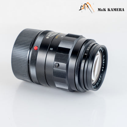 LEITZ Leica Tele-Elmarit M 90mm/F2.8 Ver.I V.1/ Fat Black Lens Yr.1969 #88732