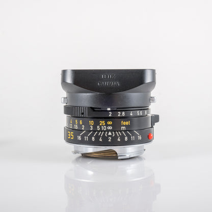 LEITZ Leica Summicron-M 35mm/F2.0 Ver.4 7 Elements Black 1913-1983 Lens Yr.1982 Canada #11976