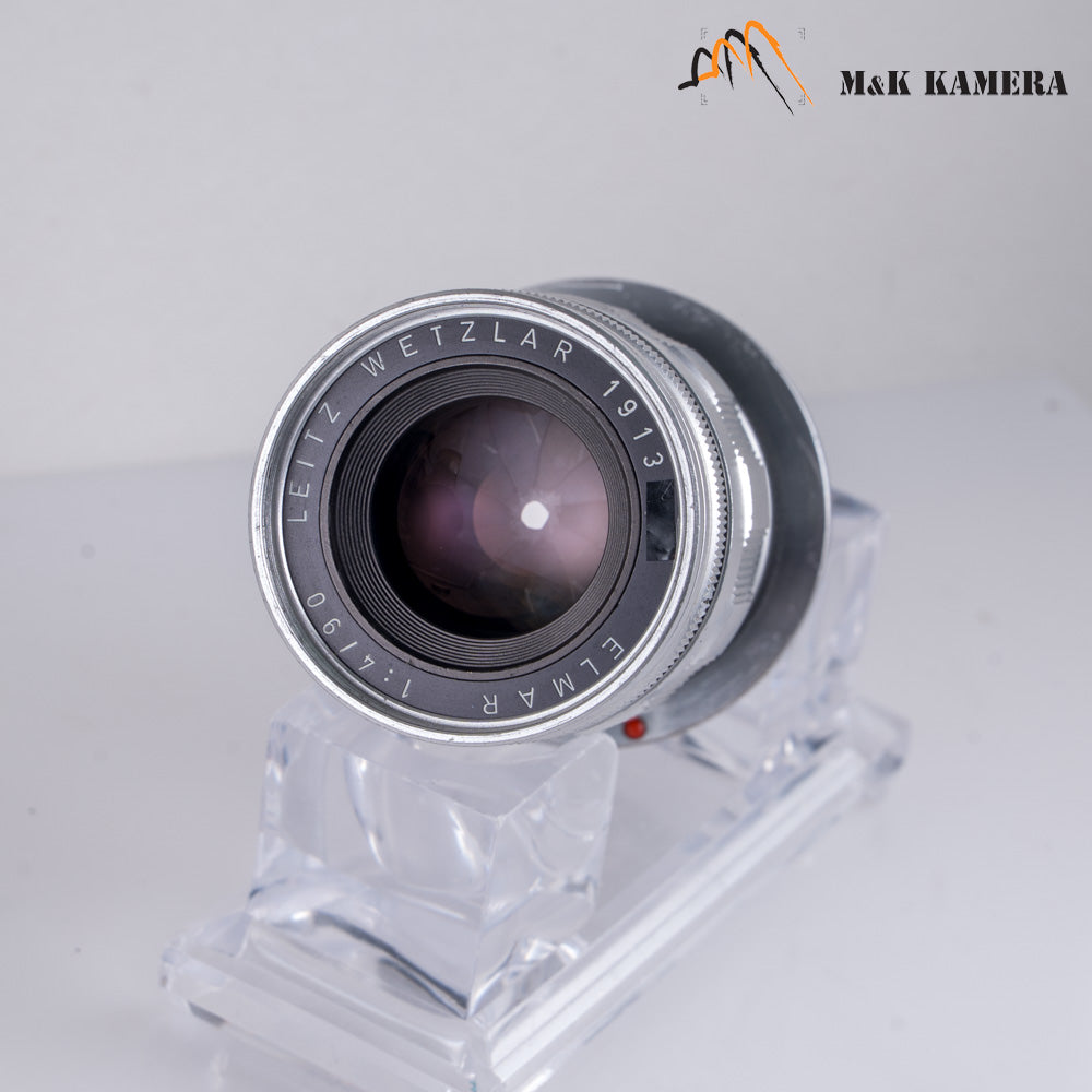 LEITZ Leica Elmar M 90mm/F4.0 E39 Ver.II V2/ 3 Elements Silver Lens Yr.1962 Germany 11830 #11175