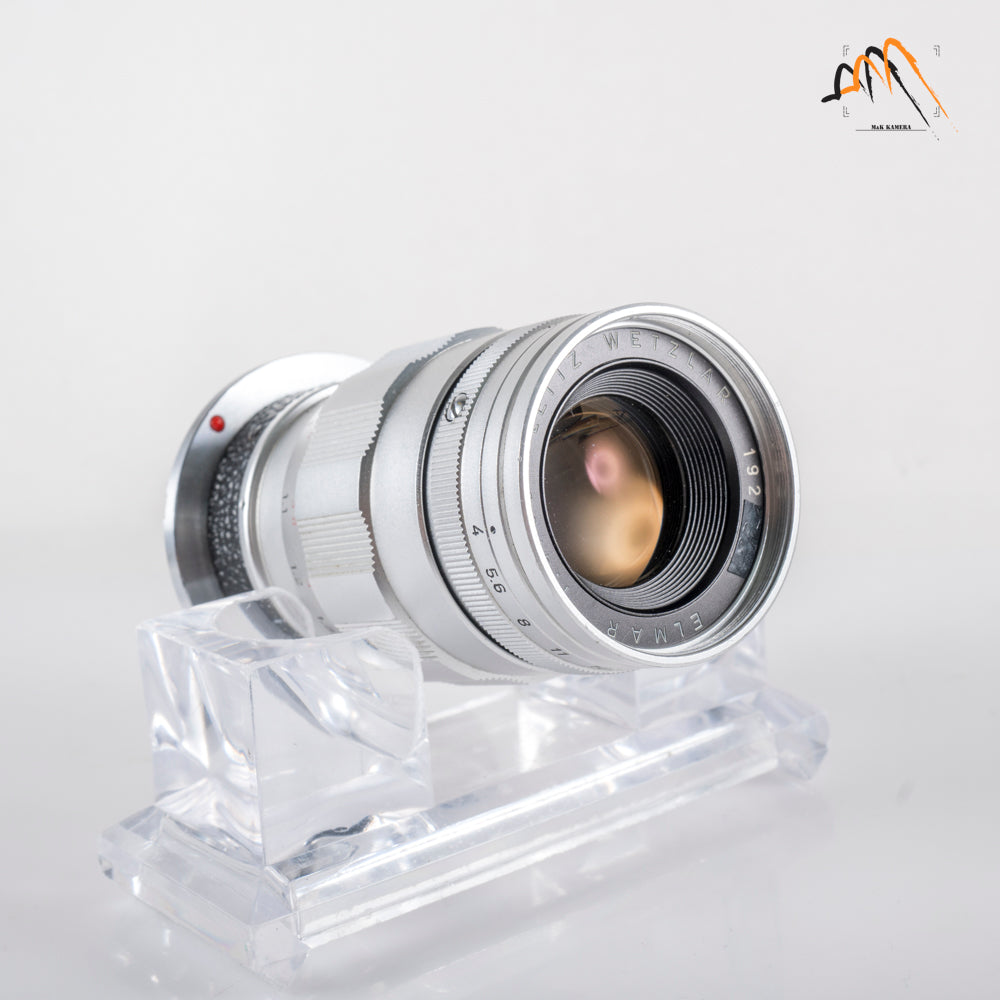 LEITZ Leica Elmar L39 90mm/F4.0 Ver.II V2/ 3 Elements Silver Lens Yr.1962 LTM Germany L39 #23733
