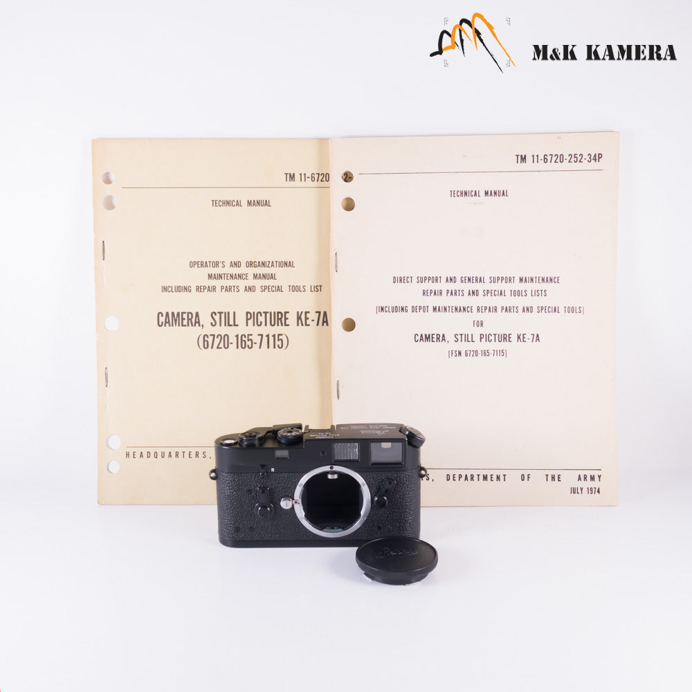 Leica KE-7A Military version Black Film Rangefinder Camera w/ Elcan 50/2.0 #87348
