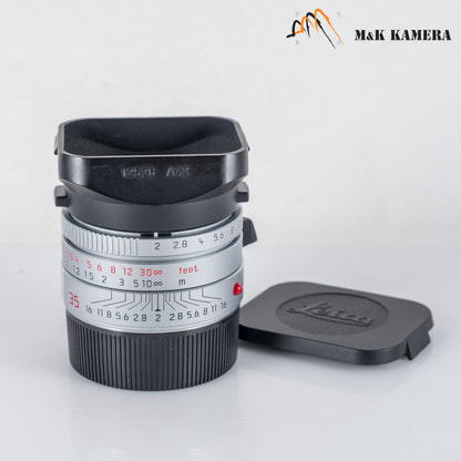 Leica Summicron-M 35mm/F2.0 ASPH Silver Lens Germany 11882 #88975