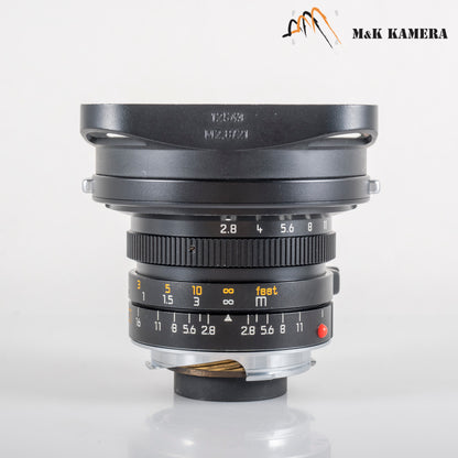 Leica Elmarit M 21mm/F2.8 E60 Pre-A Black Lens Yr.1991 Canada #88904