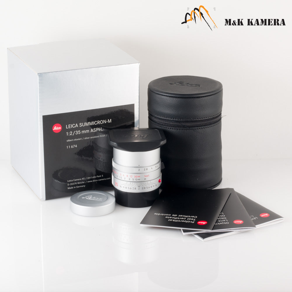 Brand New Leica Summicron-M 35mm/F2.0 ASPH V2 Silver Lens Germany 11674 #11674
