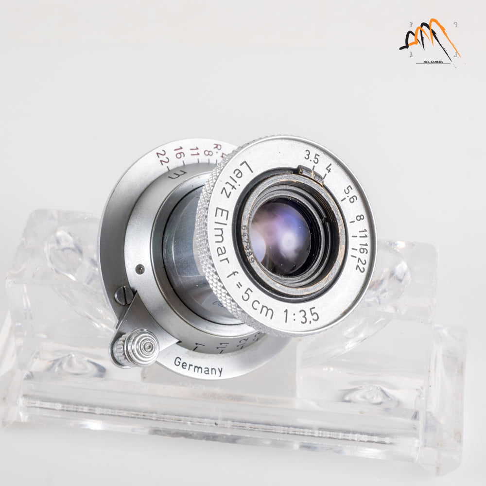 LEITZ Leica Elmar L39 50mm/F3.5 Red Scale Lens Yr.1948 LTM Germany #11492