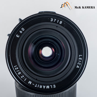 Leica Elmarit M 21mm/F2.8 E60 Pre-A Black Lens Yr.1995 Canada #23994
