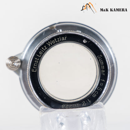 LEITZ Leica Summar L39 50mm/F2.0 Silver Lens Yr.1934 LTM Germany #11087