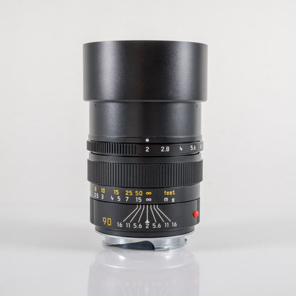 Leica Summicron-M 90mm/F2.0 E55 Pre-Asph/ Ver.II Black Lens Yr.1991 Canada 11136 #23817
