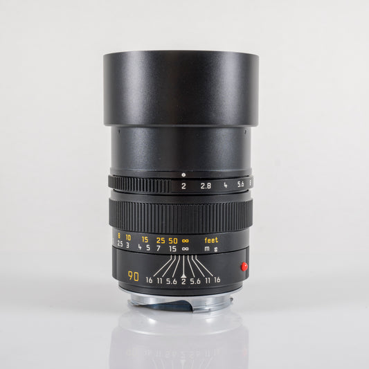 Leica Summicron-M 90mm/F2.0 E55 Pre-Asph/ Ver.II Black Lens Yr.1991 Canada 11136 #23817