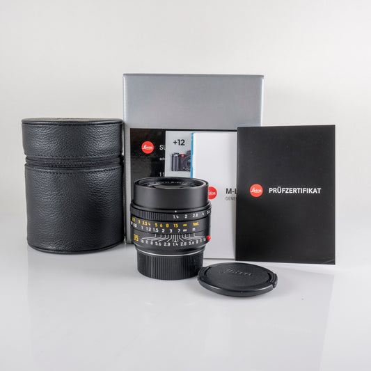 Leica Summilux-M 35mm/F1.4 E46 ASPH/ FLE II Black Lens Germany 11726 #23847