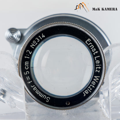 LEITZ Leica Summar L39 50mm/F2.0 Silver Lens Yr.1936 LTM Germany #23356