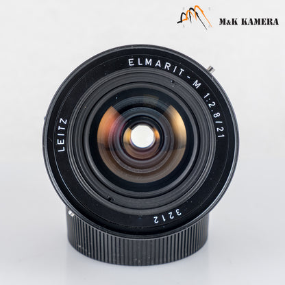 LEITZ Leica Elmarit M 21mm/F2.8 E60 Pre-A Black Lens Yr.1982 Canada #23989