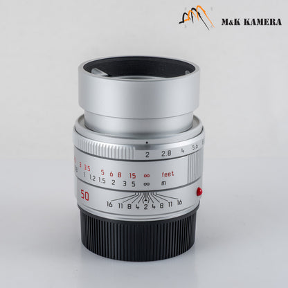 Leica APO-Summicron-M 50mm/F2.0 Silver Lens Germany 11142 #88928