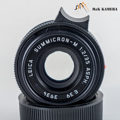Leica Summicron-M 35mm/F2.0 ASPH/ 11879 Black + hood 12504 11879 #88924