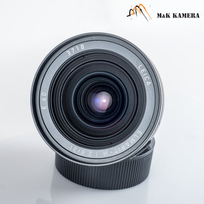 Leica Elmarit M 21mm/F2.8 E60 Pre-A Black Lens Yr.1995 Canada #23994