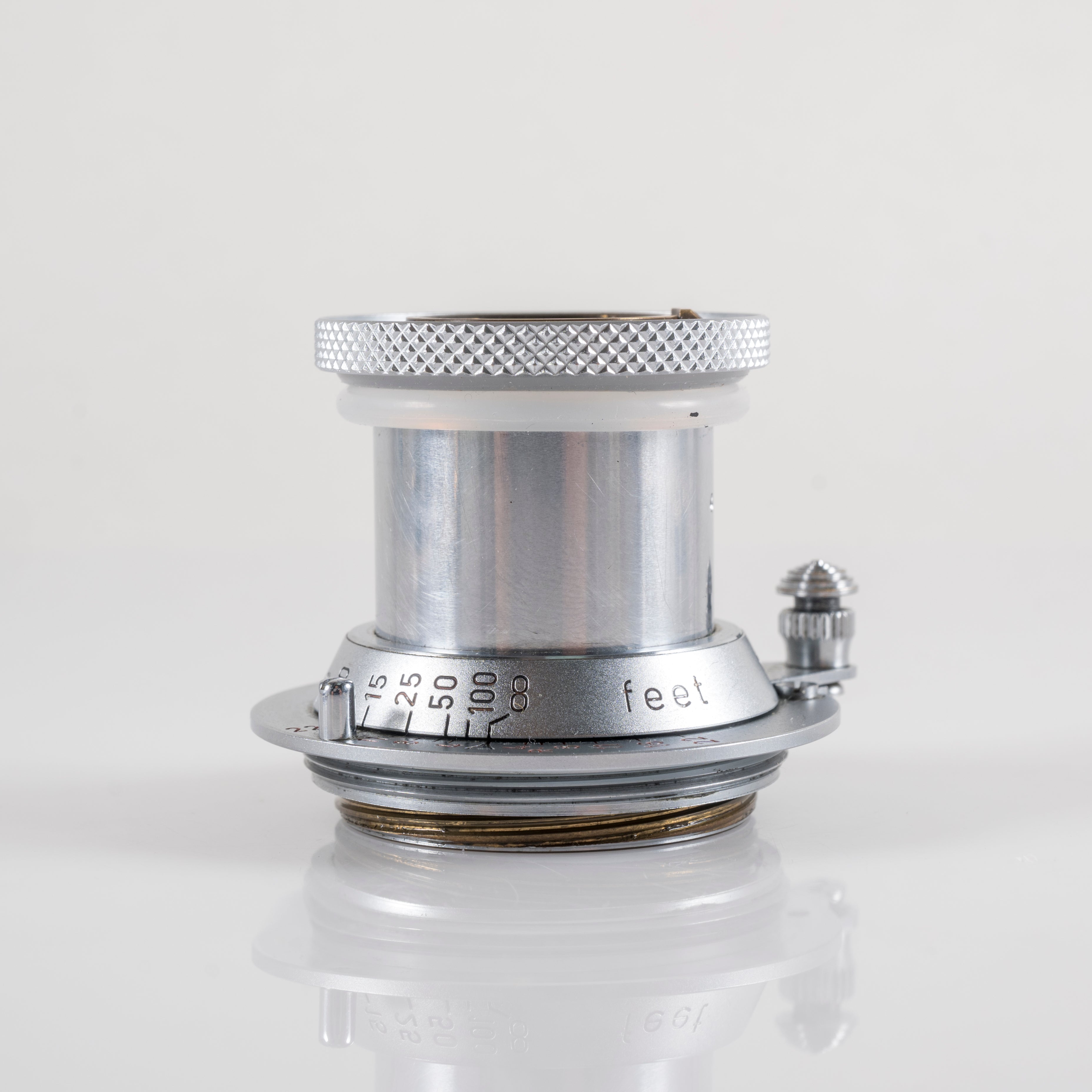 LEITZ Leica Elmar L39 50mm/F3.5 Red Scale Lens Yr.1956 LTM Germany