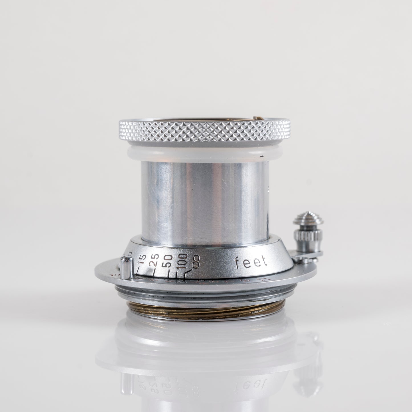 LEITZ Leica Elmar L39 50mm/F3.5 Red Scale Lens Yr.1956 LTM Germany #23834