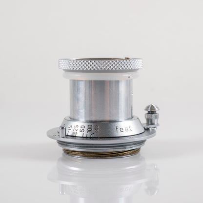 LEITZ Leica Elmar L39 50mm/F3.5 Red Scale Lens Yr.1956 LTM Germany #23834