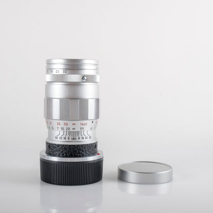 LEITZ Leica Elmar M 90mm/F4.0 Silver Lens Yr.1965 Germany #23857