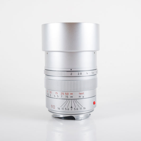 Leica Summicron-M 90mm/F2.0 E55 Ver.II Pre-Asph Silver Lens Yr.1993 Canada 11137 #11965