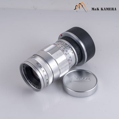 LEITZ Leica Elmar M 90mm/F4.0 E39 Ver.II V2/ 3 Elements Silver Lens Yr.1962 Germany 11830 #11175
