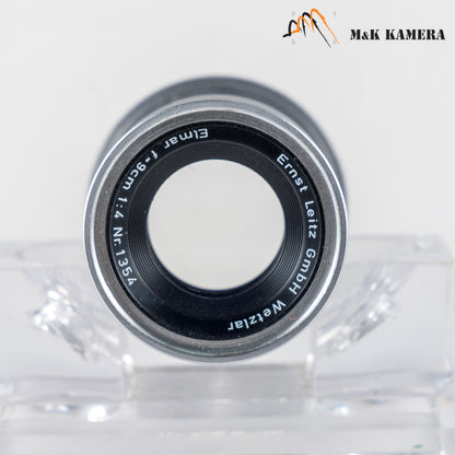 LEITZ Leica Elmar M 90mm/F4.0 Silver Lens Yr.1956 Germany #24048