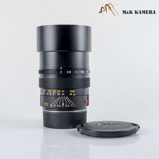 Leica Summicron-M 90mm/F2.0 E55 Pre-Asph/ Ver.II Black Lens Yr.1991 11136 #23976