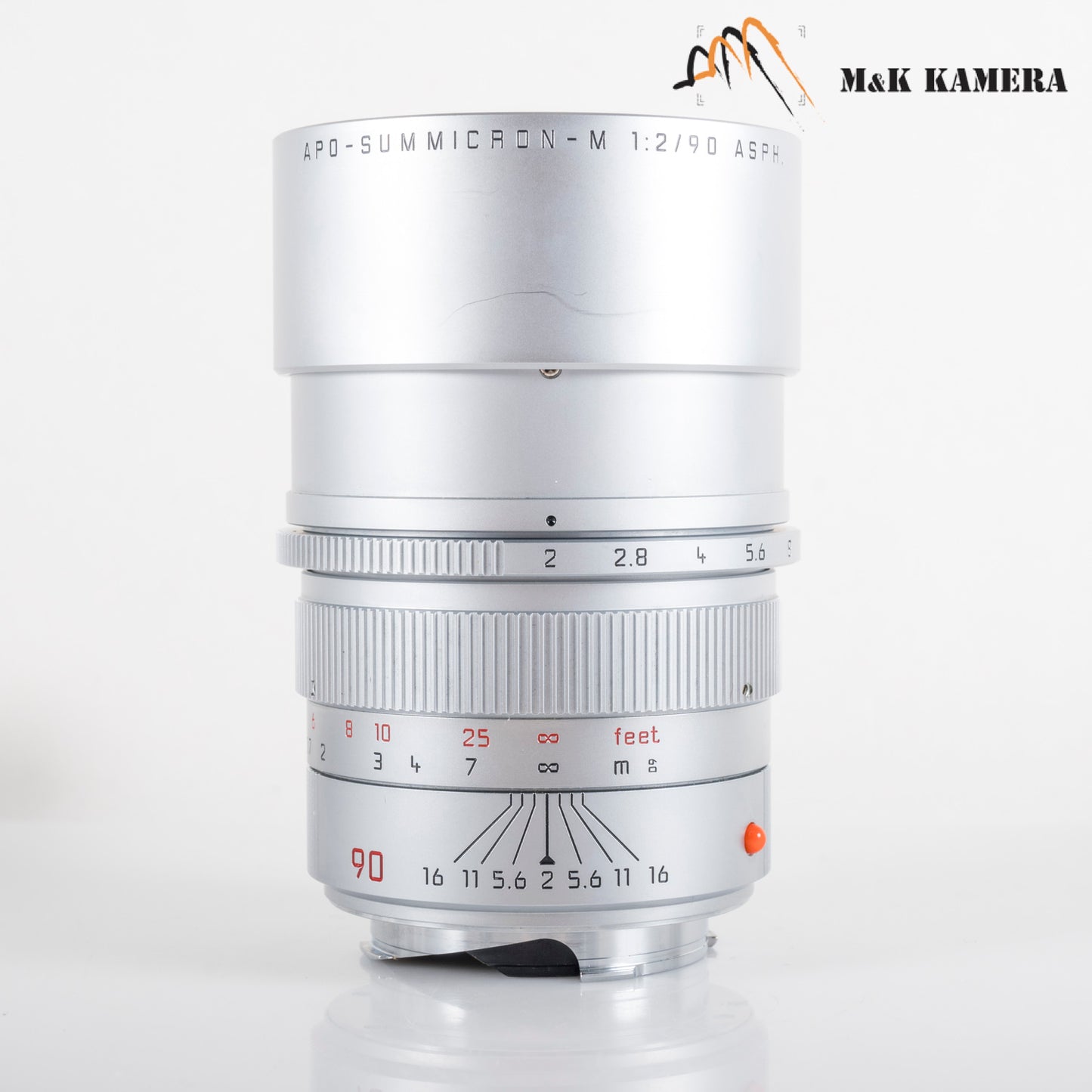 Leica APO-Summicron-M 90mm/F2.0 ASPH Silver Lens Yr.2002 Germany 11885 #88692
