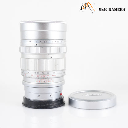 LEITZ Leica Summicron M 90mm/F2.0 Ver.I V.1 Silver Lens Yr.1959 Canada #10423