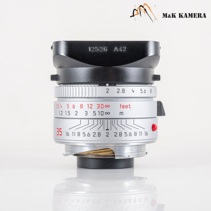 Leica Summicron-M 35mm/F2.0 ASPH Silver Lens Germany 11882 #23928