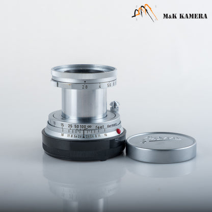 LEITZ Leica Elmar M 50mm/F2.8 Ver.I Silver Lens Yr.1959 Germany #23983